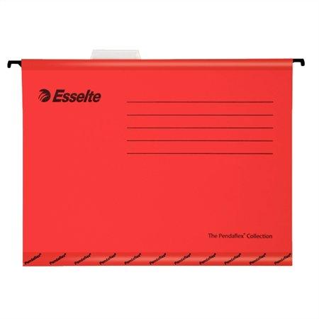 Závesné zakladacie dosky, recyklovaný kartón, A4, ESSELTE "Classic", červená 1