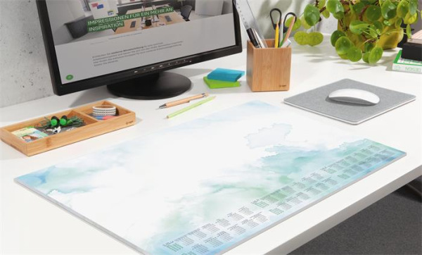 Podložka na stôl, 595x410 mm, trojročné a týždenné kalendárium, SIGEL "Watercolor Sea" 6