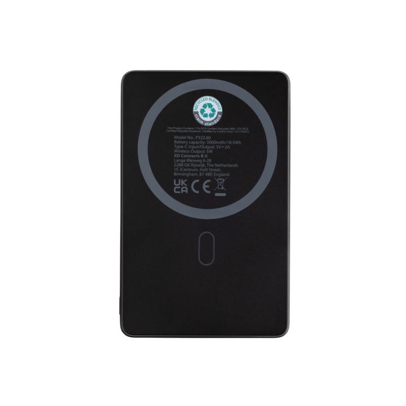 Magnetická powerbanka Orion 5000mAh 5W z RCS hliníka čierna 3