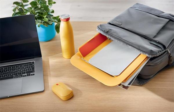 Stojan na notebook, nastaviteľný, LEITZ "Ergo Cosy", teplá žltá 5