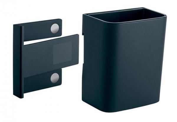 Pohár na písacie potreby, 7,5x9,4x5,1 cm, SIGEL, " Artverum® Clip&Organise", antracitová-s