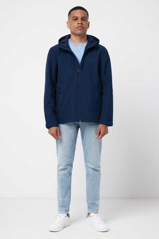 Pánska soft shell bunda IQONIQ Makalu z recykl. polyesteru námornícka modrá XL 8