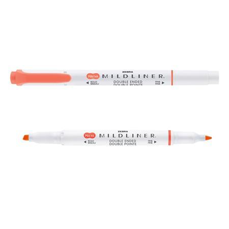 Zvýrazňovač, 1,0/3,5 mm, obojstranný, ZEBRA "Mildliner Cool & Refined", červená 3