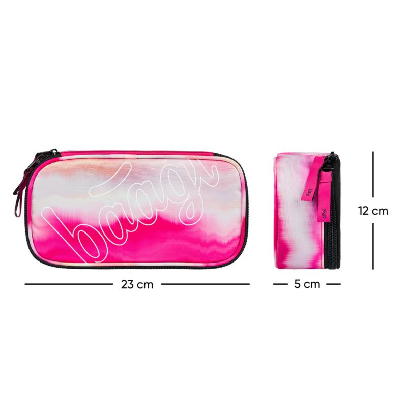 BAAGL Peračník etui Skate Pink Stripes 3