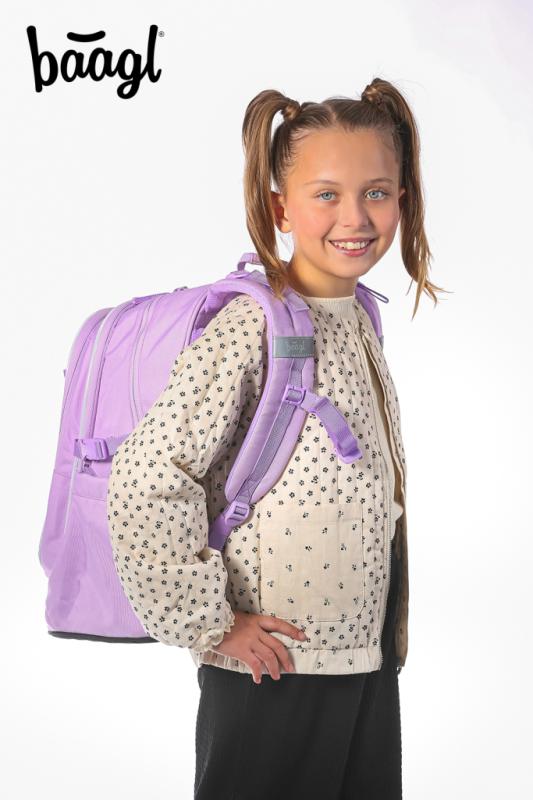 BAAGL Školský batoh Core Lavender 11