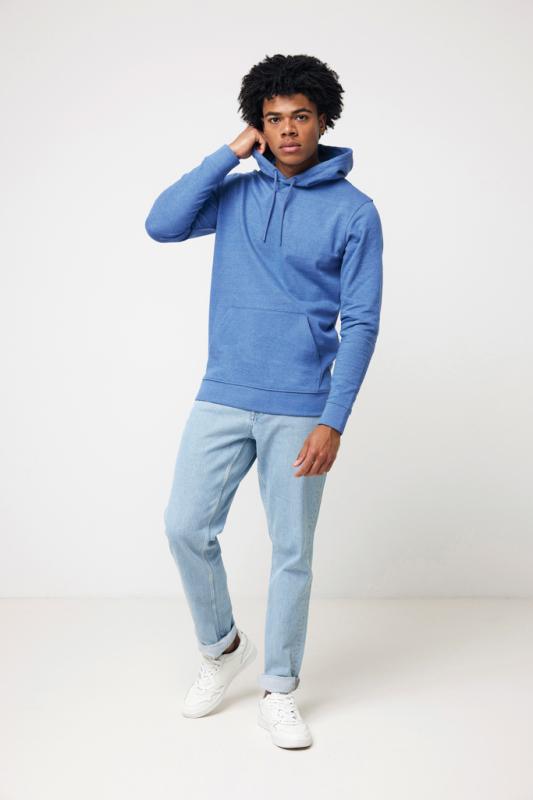 Nefarbená mikina s kapucňou IQONIQ Torres z recykl. bavlny heather blue L 6