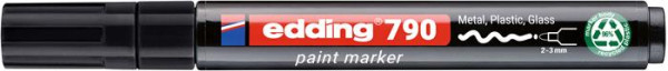 Lakový popisovač, 2–3 mm, PCR, EDDING "790", čierny 1