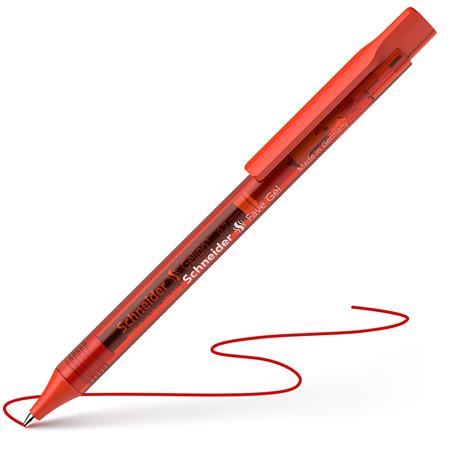 Gélové pero, 0,4 mm, stláčací mechanizmus, SCHNEIDER "Fave Gel", červené 3
