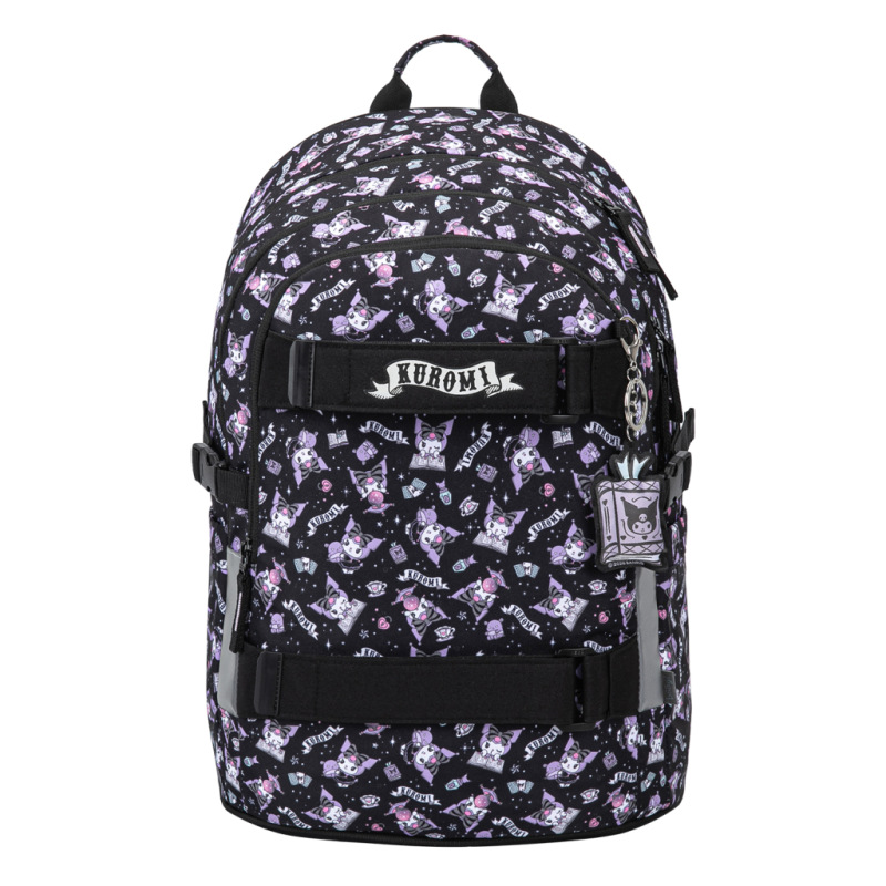 BAAGL Školský batoh Skate Kuromi Black GRS