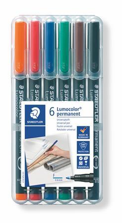 Permanentný popisovač, sada, 0,6 mm, STAEDTLER "318", 6 rôznych farieb 1