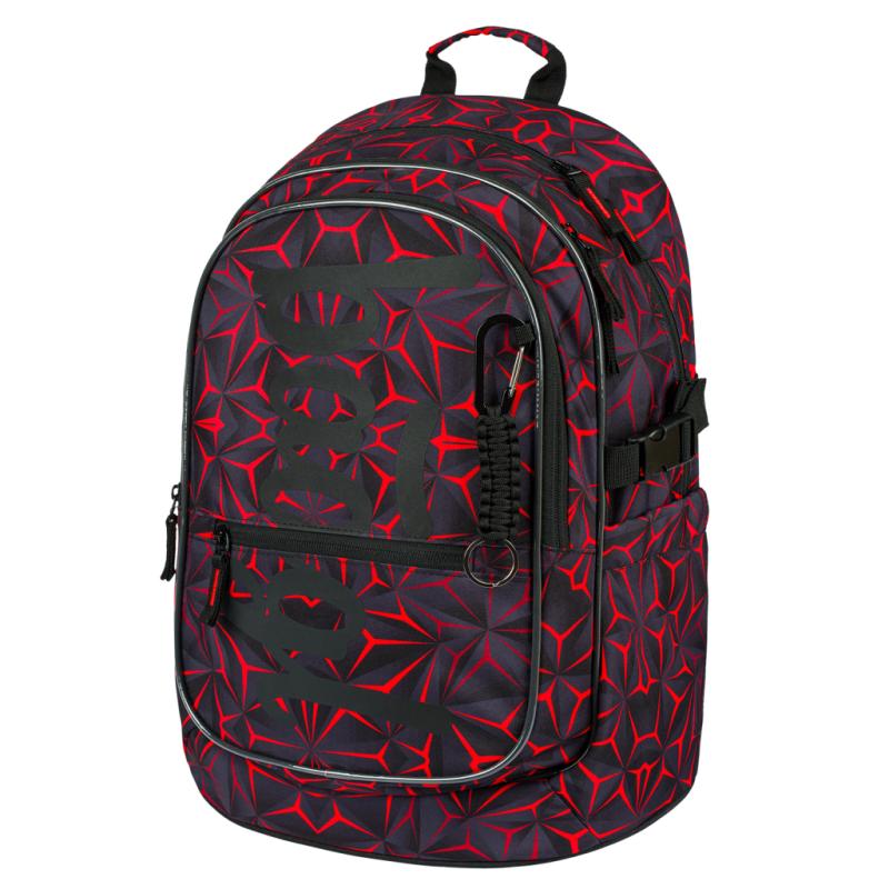 BAAGL Školský batoh Core Red Polygon 1