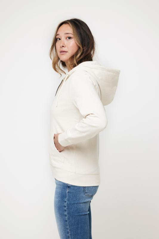 Mikina na zips s kapucňou IQONIQ Abisko z recykl. bavlny natural raw L 10