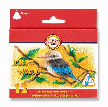 Voskovky, trojhranné, KOH-I-NOOR "Aquarell", 12 rôznych farieb 1