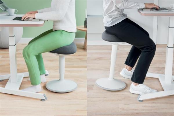 Balančná stolička na sedenie, ergonomická, LEITZ "Ergo Active", svetlosivá 6