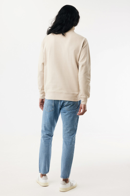 IQONIQ Elgon sveter s krátkym zipsom z recyklovanej bavlny desert XL 12