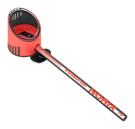 Sada grafitových ceruziek so strúhadlom a gumou, tvrdosť HB, STAEDTLER "Norix® 181", koral 2