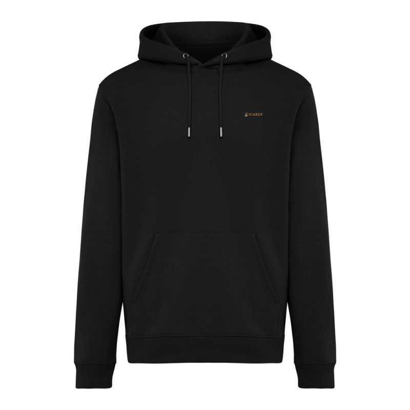 IQONIQ Joshua Unisex mikina s kapucňou z rec. bavlny čierna L 4