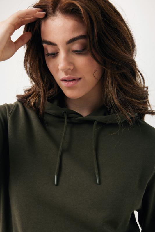 Ľahká mikina s kapucňou IQONIQ Rila z recykl. bavlny khaki XS 9