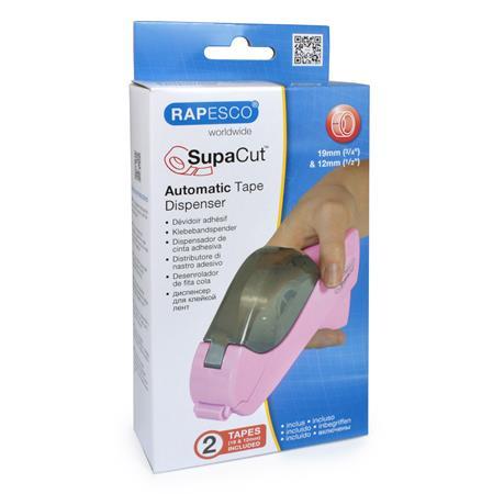 RAPESCO Dispenzor na lepiacu pásku, Rapesco „SupaCut”, ružový 4