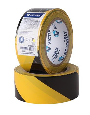Podlahová značkovacia páska, 48 mm x 33 m, VICTORIA FACILITY, čierna-žltá 1