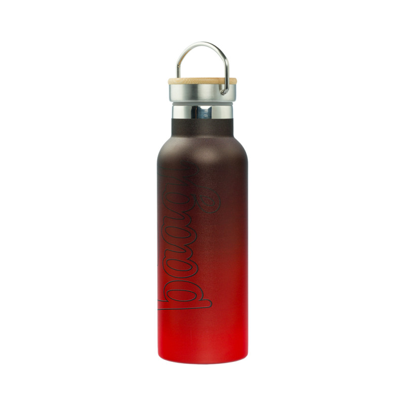 BAAGL Termofľaša s bambusovým viečkom Gradient červeno-čierna, 500 ml