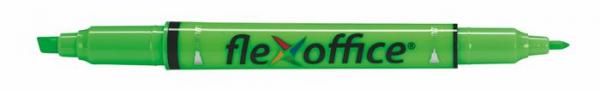 Zvýrazňovač, 1,0/4,0 mm, obojstranný, FLEXOFFICE "HL01", zelený 2