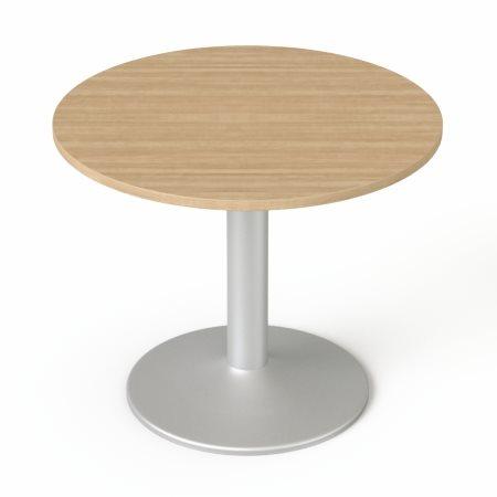 Konferenčný stôl, okrúhly, so sivou kovovou nohou, O 90 cm, MAYAH "Freedom SV-58", jaseň 2