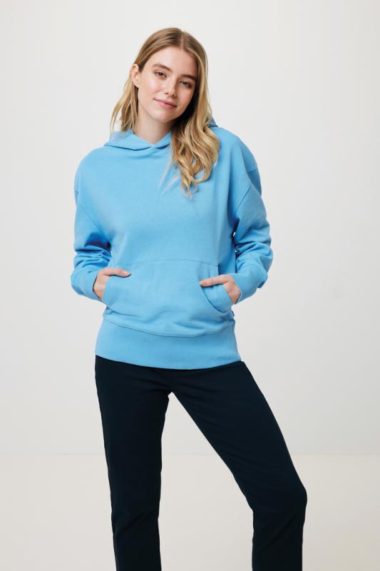 Mikina s kapucňou IQONIQ Yoho relaxed fit z recykl. bavlny tranquil blue XXXL 8