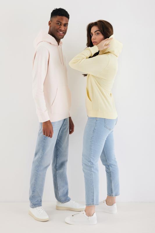 Ľahká mikina s kapucňou IQONIQ Rila z recykl. bavlny cream yellow XXXL 12