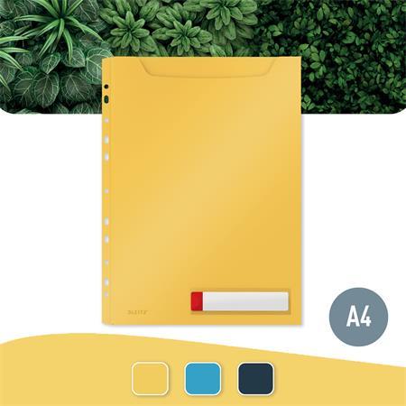 Euroobal, s dierovaním, A4 maxi, LEITZ "Cosy Privacy", matná žltá 2
