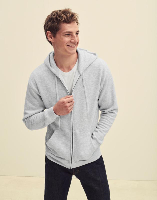 Mikina na zips s kapucňou Premium