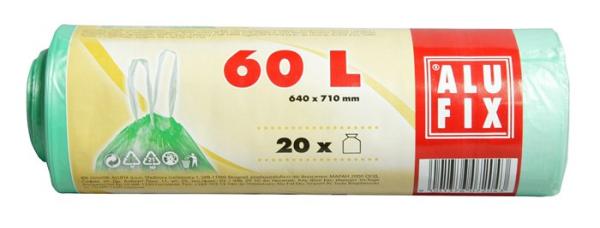 Vrecia na odpad, zaťahovacie, 60l, 20 ks, ALUFIX 1