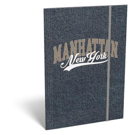 Doska s gumičkou, kartón, A4, LIZZYSULI, Manhattan New York