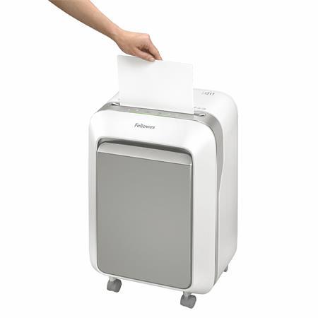 Skartovací stroj, mikro krížový rez, 14 listov, FELLOWES "Powershred LX211", biela 5
