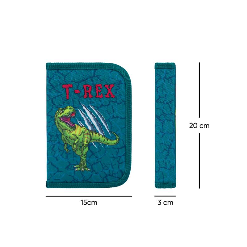 BAAGL Školský peračník klasik dve chlopne T-REX 4