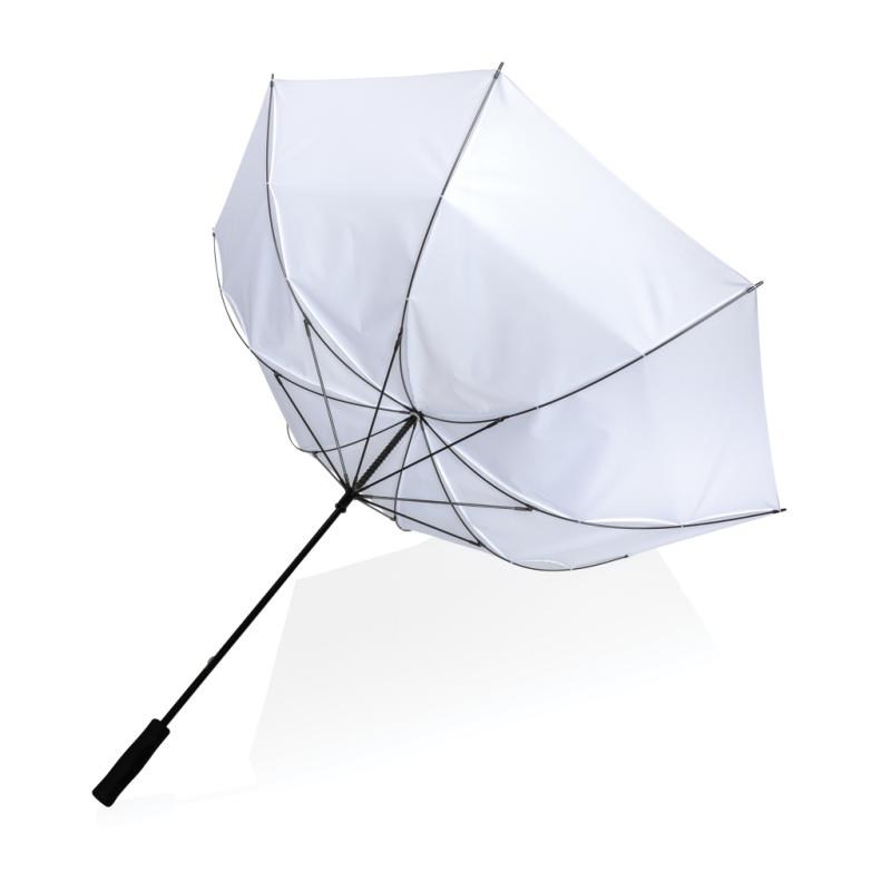 30" vetruodolný dáždnik Impact zo 190T RPET AWARE™ biela 3