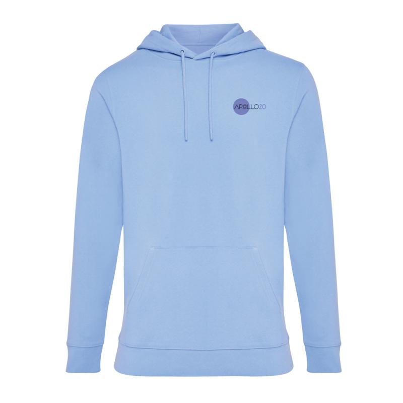 Mikina s kapucňou IQONIQ Jasper z recykl. bavlny sky blue XXXL 4