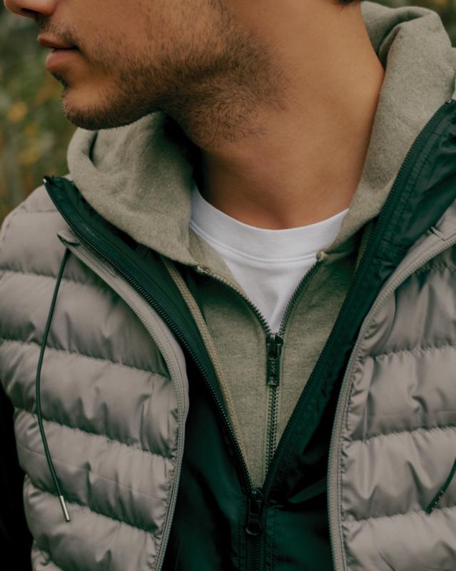 Mikina na zips s kapucňou IQONIQ Abisko z recykl. bavlny heather green M 20