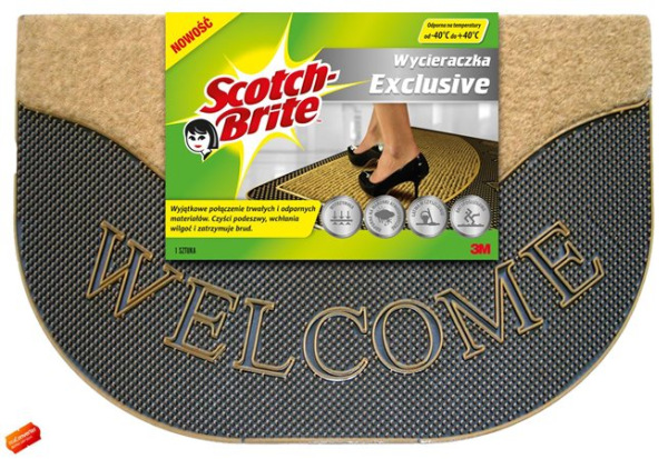 Rohož, 45x65 cm, s nápisom Welcome, 3M "Scotch-Brite" 1