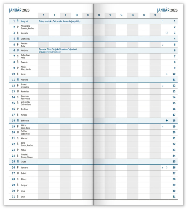 NOTIQUE Vreckový diár Fialové kvety 2026, plánovací mesačný, 8 x 18 cm 1
