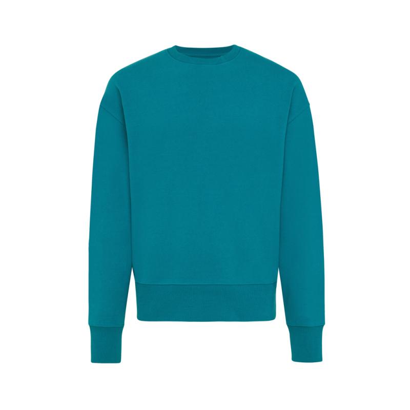 Mikina IQONIQ Kruger relaxed fit z recykl. bavlny verdigris S 1