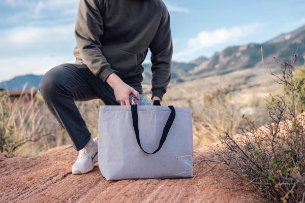 Nefarbená chladiaca taška Impact z 285g recykl. canvas AWARE sivá 9