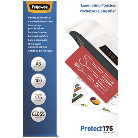 Laminovacia fólia, 175 mikr., A3, lesklá, 100 ks, FELLOWES 1