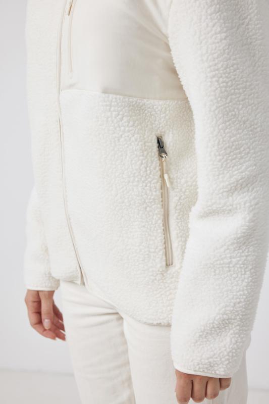 Pile fleece bunda IQONIQ Diran z recykl. polyesteru prírodné XXXL 15