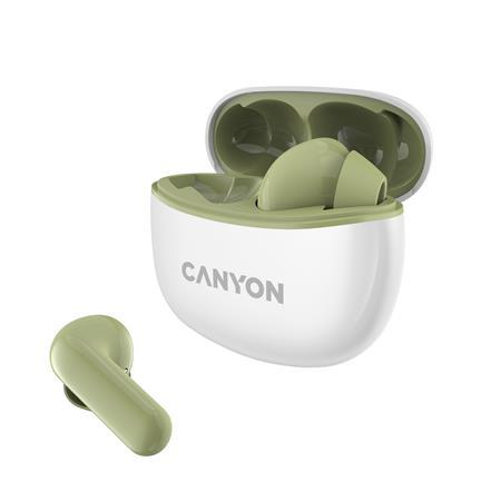 Slúchadlá, TWS bezdrôtové, Bluetooth 5.3, CANYON "TWS-5", zelená 2