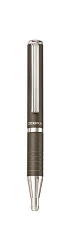 Guľôčkové pero, 0,24 mm, teleskopické telo, kovová sivá, ZEBRA "SL-F1", modrá 1
