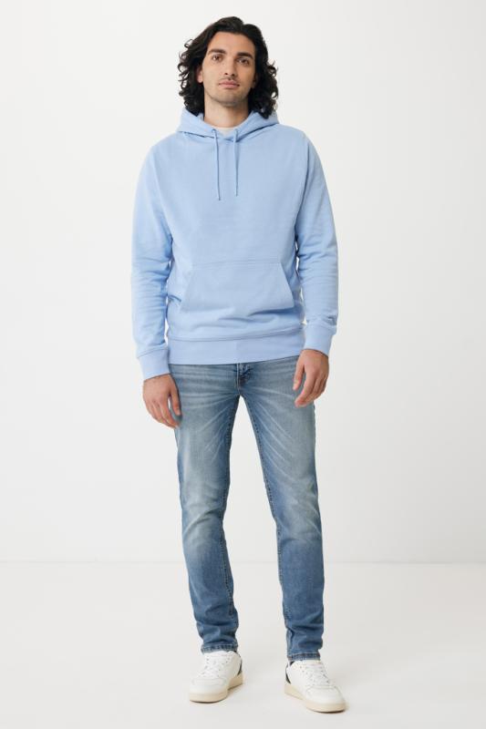 Ľahká mikina s kapucňou IQONIQ Rila z recykl. bavlny sky blue XS 5