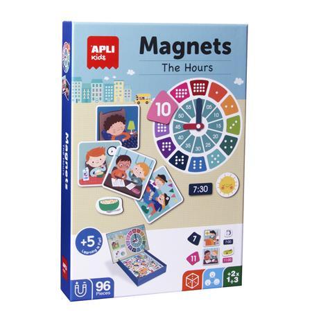 Sada na rozvíjanie zručností, magnetická, 96 ks, APLI "Kids", hodiny 1