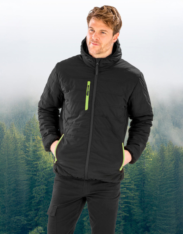 Bunda Black Compass Padded Winter Jacket 4