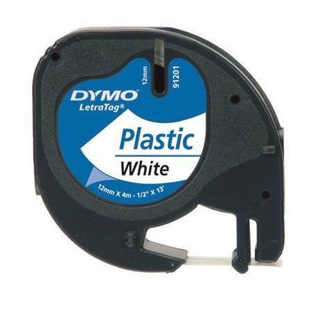 Páska do štítkovača, 12 mm x 4 m, DYMO "Letratag", biela 1